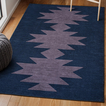 Chayton Minimalist Geometric Machine-washable Area Rug